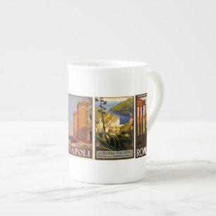 Travel Italy retro vintage destination keepsake Bone China Mug