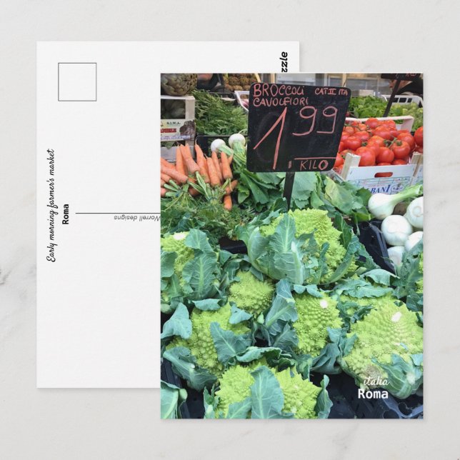 Travel | italy - Rome, Farmers' Market Postcard (Front/Back)