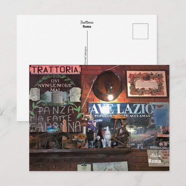 Travel | Italy - Rome Trattoria Postcard (Front/Back)