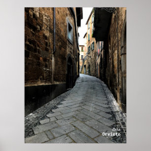 Travel   Italy - Streets of Orvieto Poster
