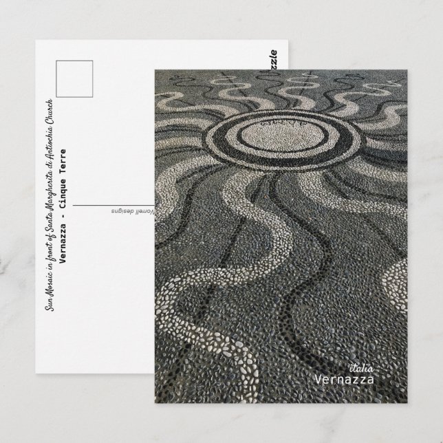 Travel | Italy - Vernazza, Cinque Terre Mosaic Postcard (Front/Back)