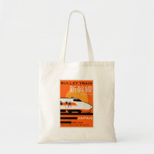 Travel Japan Bullet Train Shinkansen Tote Bag