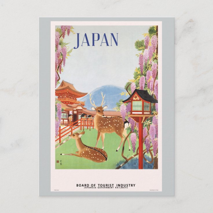 Travel Japan by Train Vintage Postcard | Zazzle