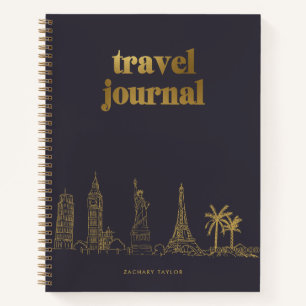 Travel Journal Famous World Landmarks Indigo Blu