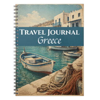 Travel Journal Greece Blue Customisable
