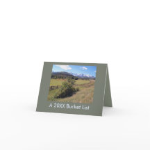 Travel Landscape Photo New Year Bucket List Card