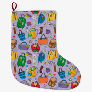 Travel Large Christmas Stocking