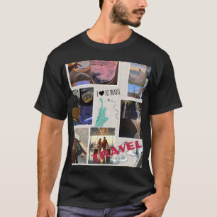 Travel Lover Collage T-Shirt – Adventure & Wanderl