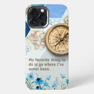 Travel Lover Golden Compass iPhone 13 Pro Max Case