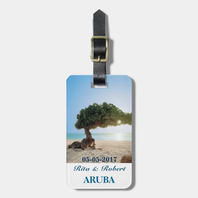Travel Luggage Tag Collection/Divi Tree Aruba (Front Vertical)