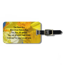 Travel luggage Tags IDs Spring Daffodil Flowers