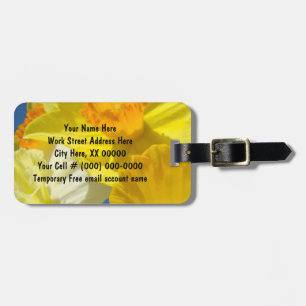 Travel luggage Tags IDs Spring Daffodil Flowers