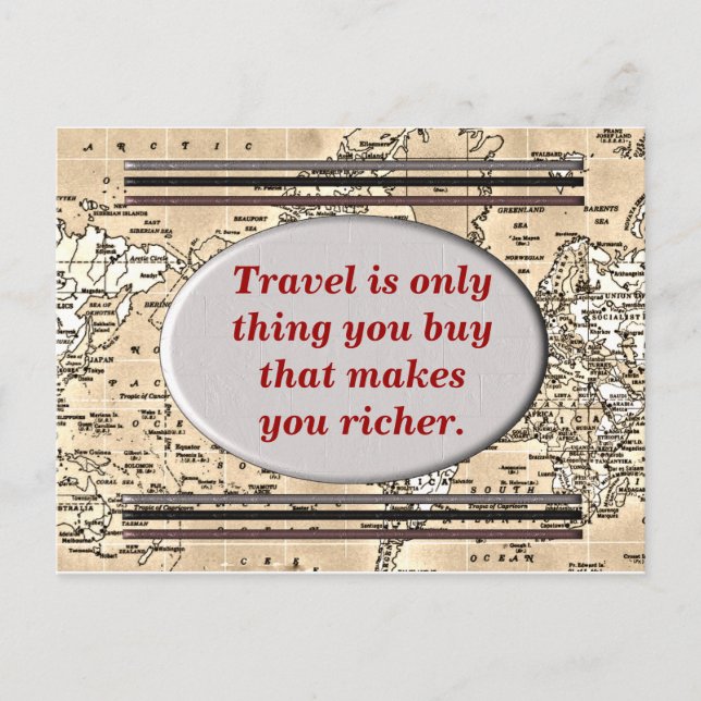 Travel makes you richer - postcard (Front)