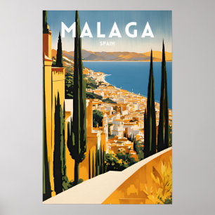 Travel Malaga Spain Poster