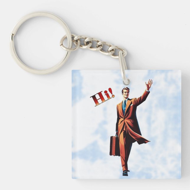 Travel Man Key Ring (Front)