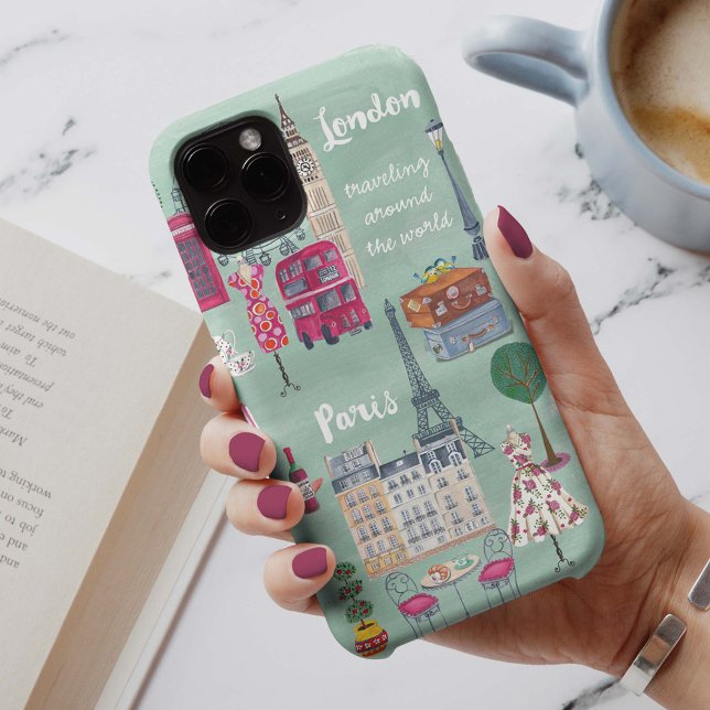 Travel map London Paris | Iphone 6 plus Case (Creator Uploaded)