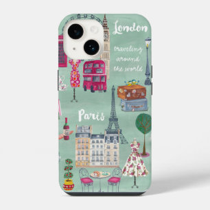 Travel map London Paris   Iphone 6 plus Case