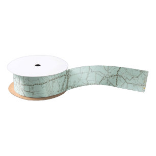 Travel Map Ribbon Satin Ribbon