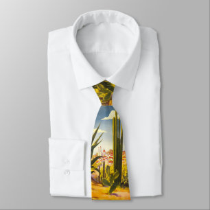 Travel Mexico stylish cactus town desert Tie