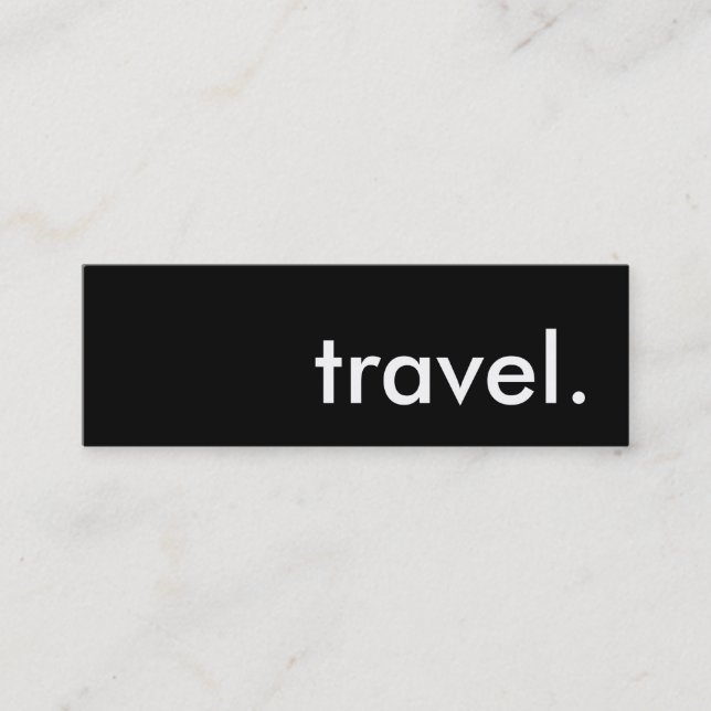 travel. mini business card (Front)