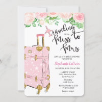 Travel Miss to Mrs. Bridal Shower Invitation
