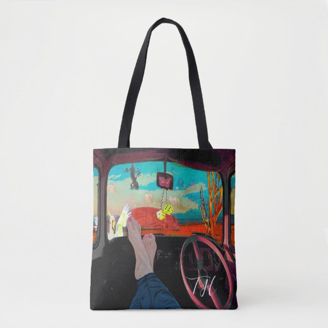 Travel Monogram Outback Iconic Australian Images Tote Bag (Front)