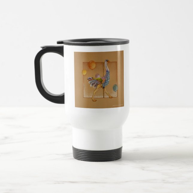 Travel Mug - Carousel Ostrich (Left)