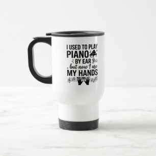 Travel Mug Commuter 15 oz Ear Piano