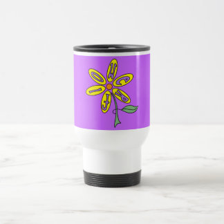 Travel Mug - Mellow Yellow Flower Power