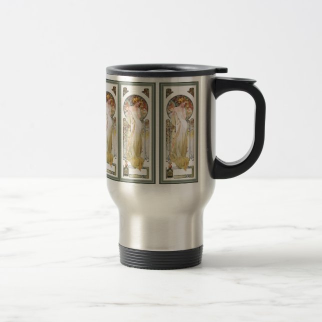 Travel Mug:  Mucha -  Sylvais Perfume Ad Mug (Right)