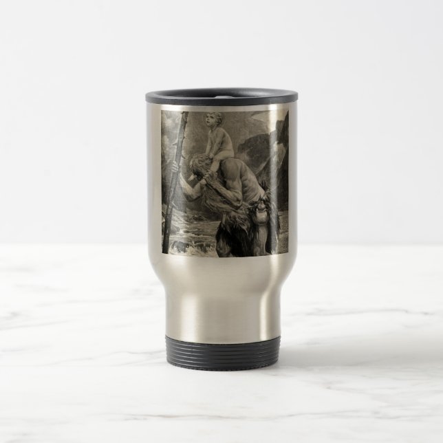 Travel Mug Saint Christopher Jesus Protection Safe (Center)