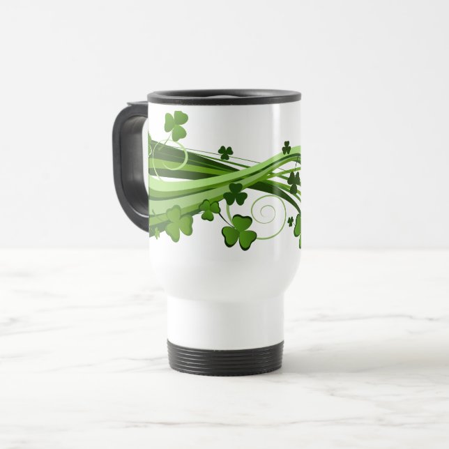 Travel Mug-St. Patrick's Day Travel Mug (Front Left)