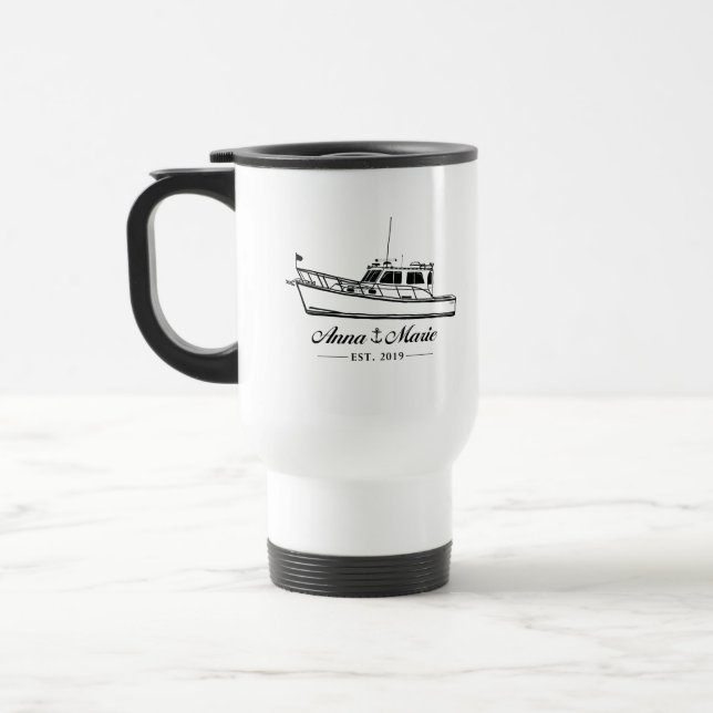 Travel Mug - The Anna Marie Boat (Left)