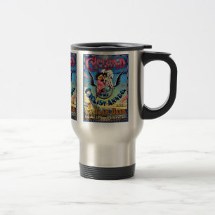 Travel Mug: Vintage Bicycle Art: Cyclist Year Book Mug