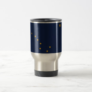 Travel Mug with Flag of Alaska State - USA