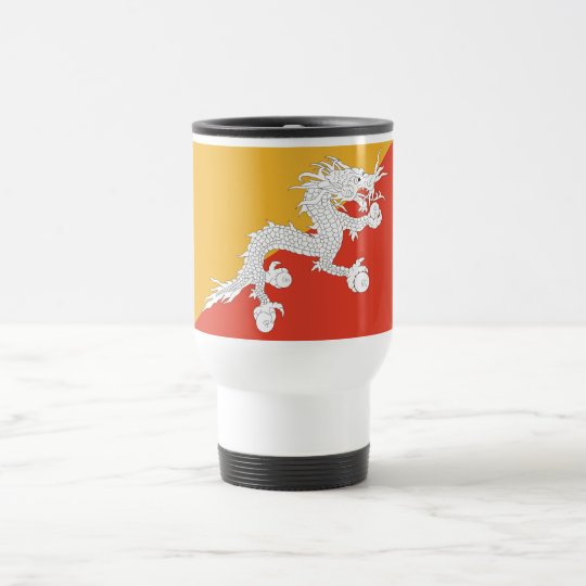 Travel Mug with Flag of Bhutan