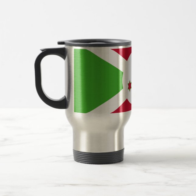 Travel Mug with Flag of Burundi (Left)