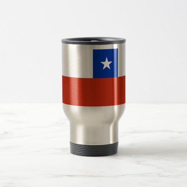 Travel Mug with Flag of Chile (Center)