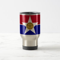 Travel Mug with Flag of Dallas, Texas, USA
