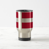 Travel Mug with Flag of Denmark