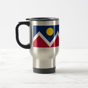 Travel Mug with Flag of  Denver, Colorado - USA