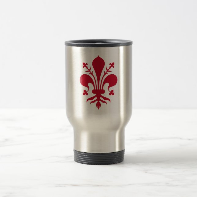 Travel Mug with Flag of Florence, Italy (Center)