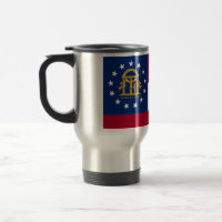 Travel Mug with Flag of  Georgia State - USA