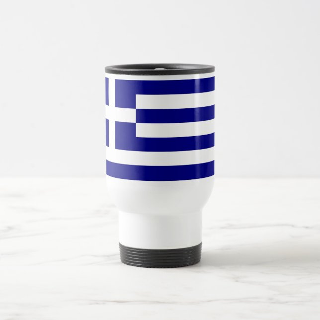 Travel Mug with Flag of Greece (Center)