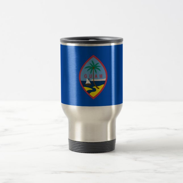 Travel Mug with Flag of  Guam - USA (Center)