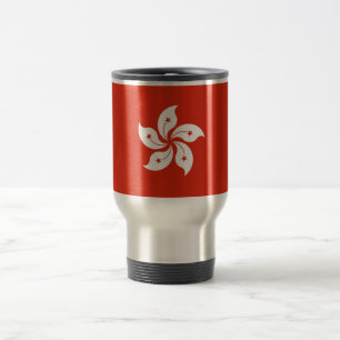 Travel Mug with Flag of Hong Kong, China