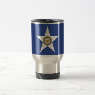 Travel Mug with Flag of Houston, Texas, USA