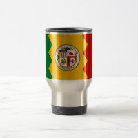 Travel Mug with Flag of Los Angeles, California