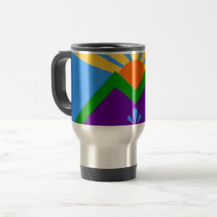 Travel Mug with Flag of Manitou Springs