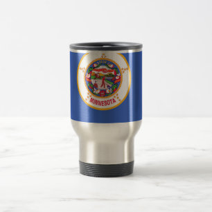 Travel Mug with Flag of Minnesota State - USA